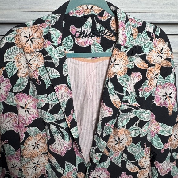 Chubbies Hibiscus Seersucker Floral Essence Blazer Preppy Fun Party Resort - Picture 4 of 7